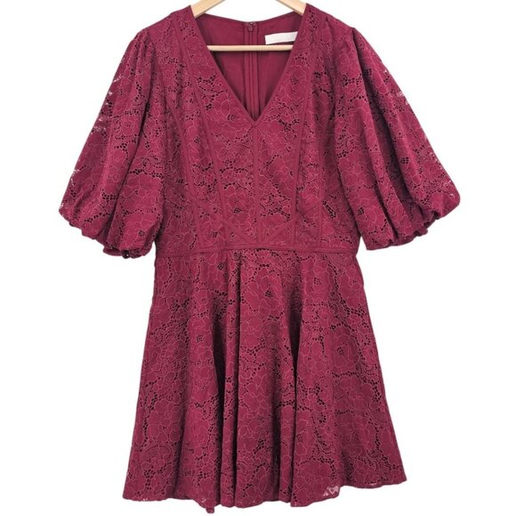 Rachel Parcell Womens Plus Size 14 V-Neck Floral Lace Mini Dress NWT - Picture 3 of 14